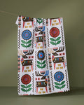 Folk Deer Tea Towel by Geometry