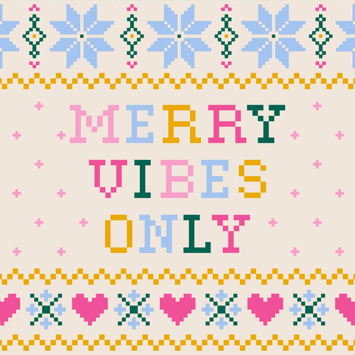 Merry Vibes Only Cocktail Napkins - 20 Count