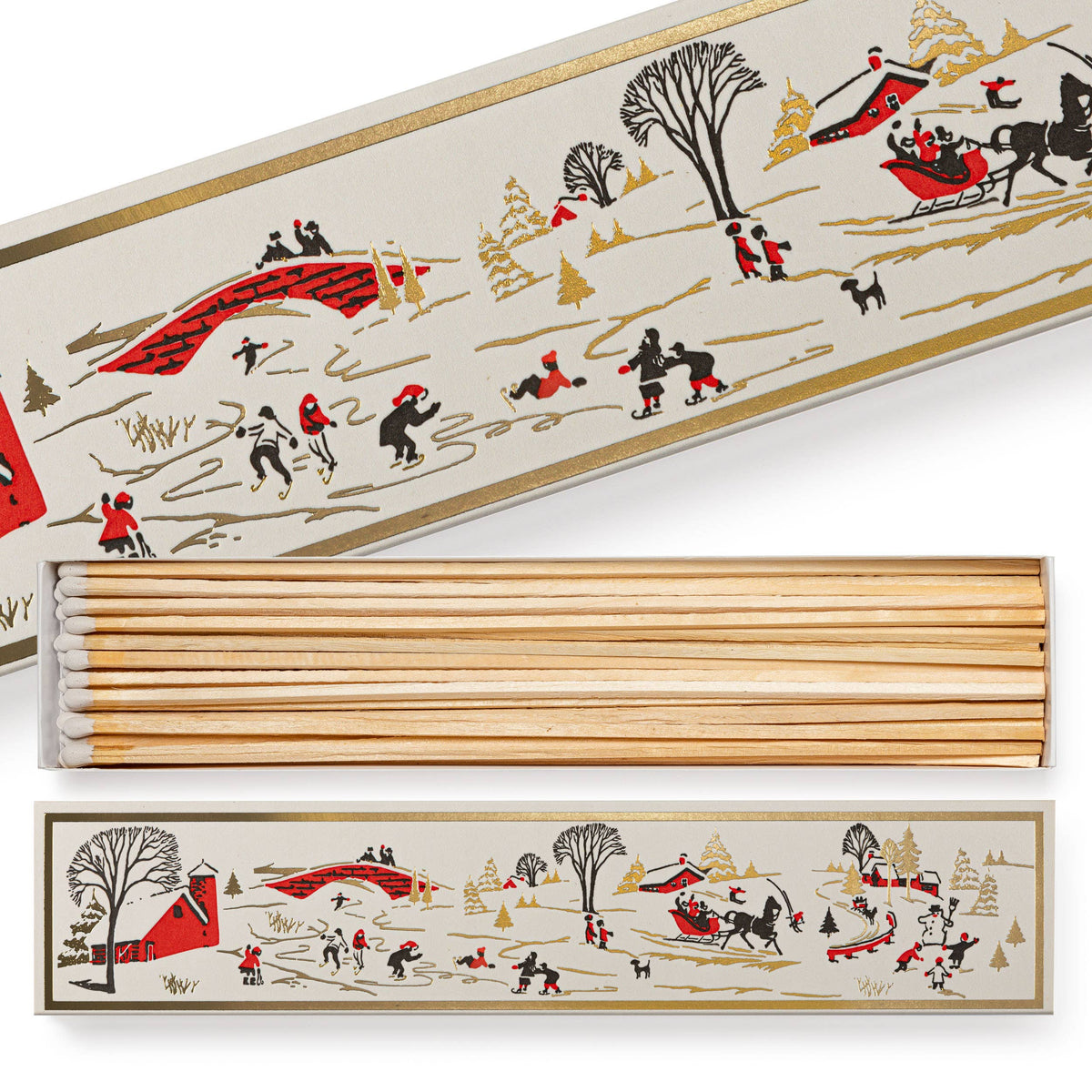 Winter Snowscape | Long Safety Matches 🎄