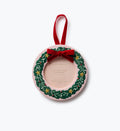 Christmas Wreath Embroidered Frame Ornament