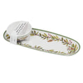 Winters Forest Christmas HW Melm Oval Tray w/Dip Bowl Gift by Certified International