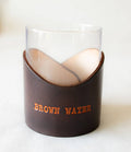 Leather Rocks Glass - "Brown Water"