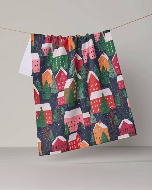 Alpine Village Tea Towel by Geometry