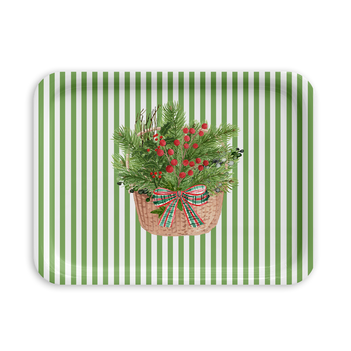 Christmas Basket Serving Tray: Three Sizes