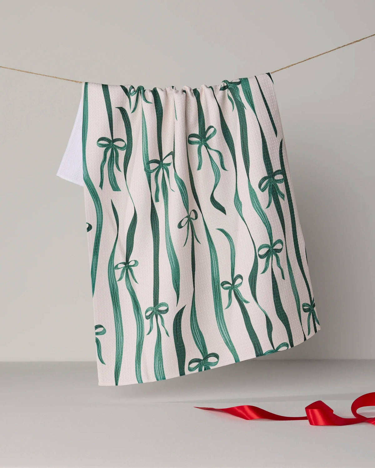 Falling Ribbon Tea Towel by Geometry