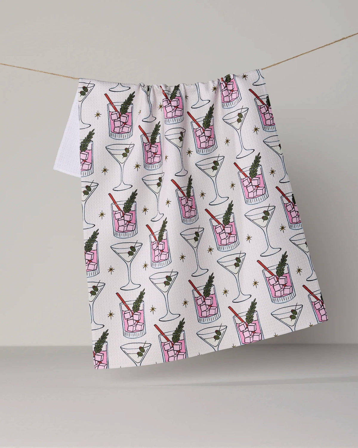 Cocktail Countdown Tea Towel by Geometry