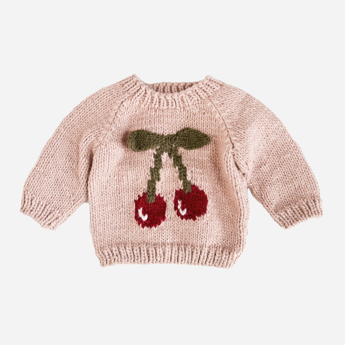 Blush Cherry Pullover Sweater - Blush