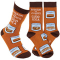 Bourbon Is Always a Good Idea Socks by Primitives by Kathy