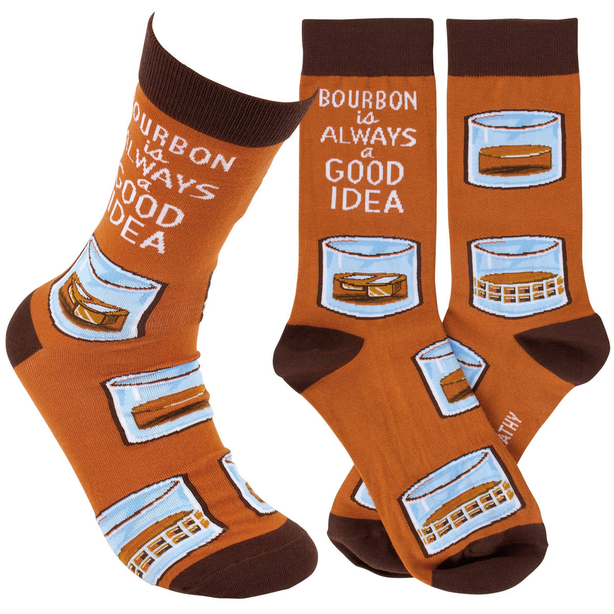 Bourbon Is Always a Good Idea Socks by Primitives by Kathy