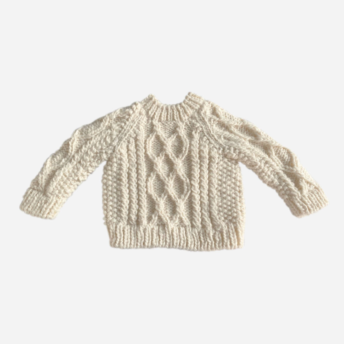Cream Fisherman Sweater - M 2-3y