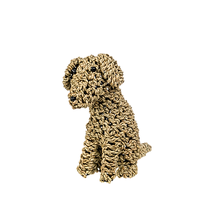 Medium Seagrass Dog Decorative Figurine