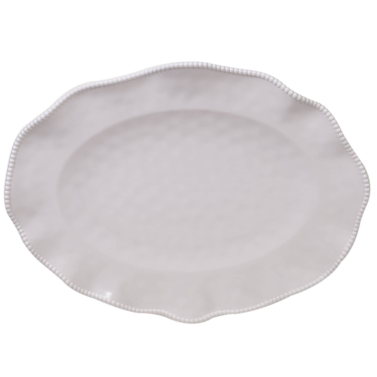 Perlette Cream Melamine Oval Platter 18 in x 13.5 in by Certified International
