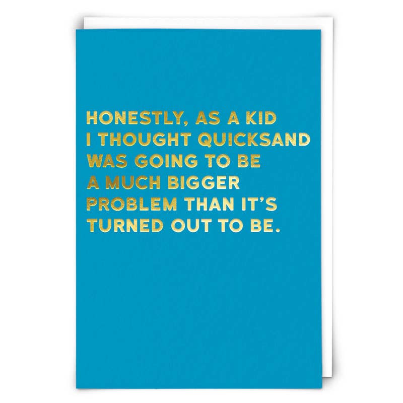Quicksand Humor Greeting Card