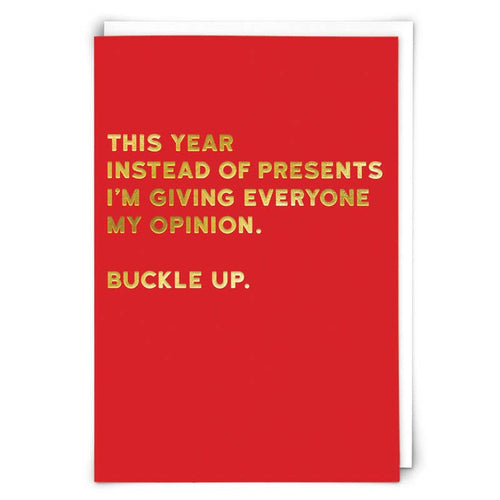 Buckle Up Holiday Greeting Card