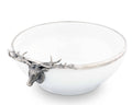 Large Elk Head Stoneware Bowl