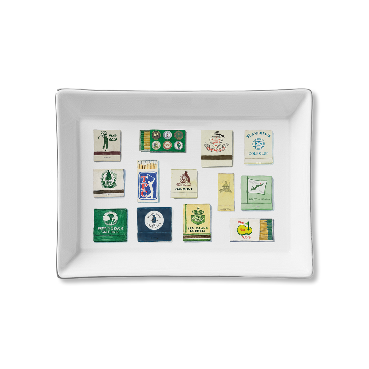 Golf Matches Ceramic Tray