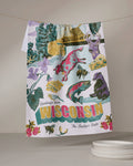 Greetings From Wisconsin Tea Towel by Geometry