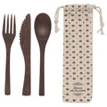 On the Go Ebony Cutlery Set with Carry Bag