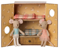 Ballet mice in dance studio, Little sister and brother