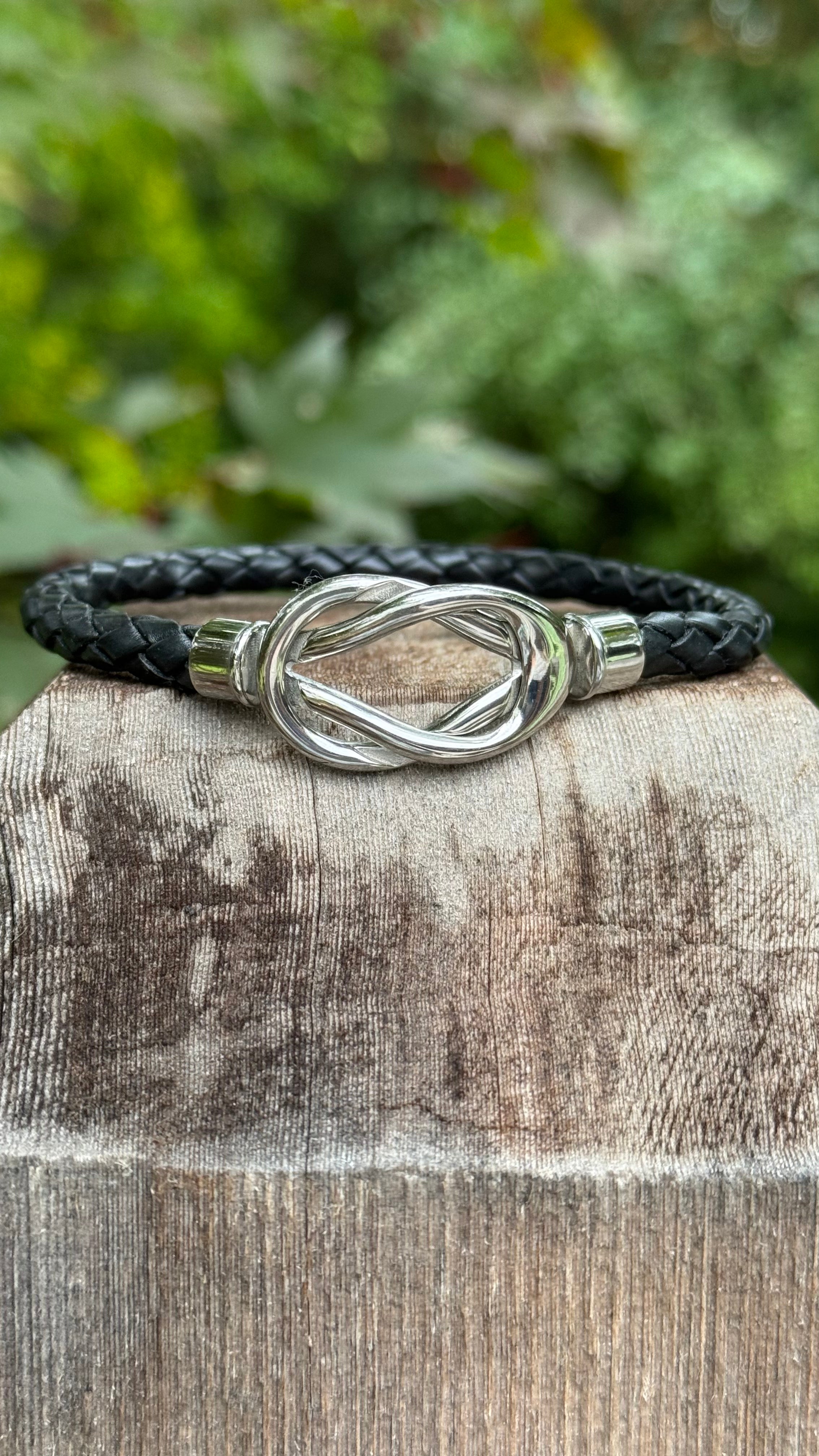 Mens Buckle Leather Bracelet