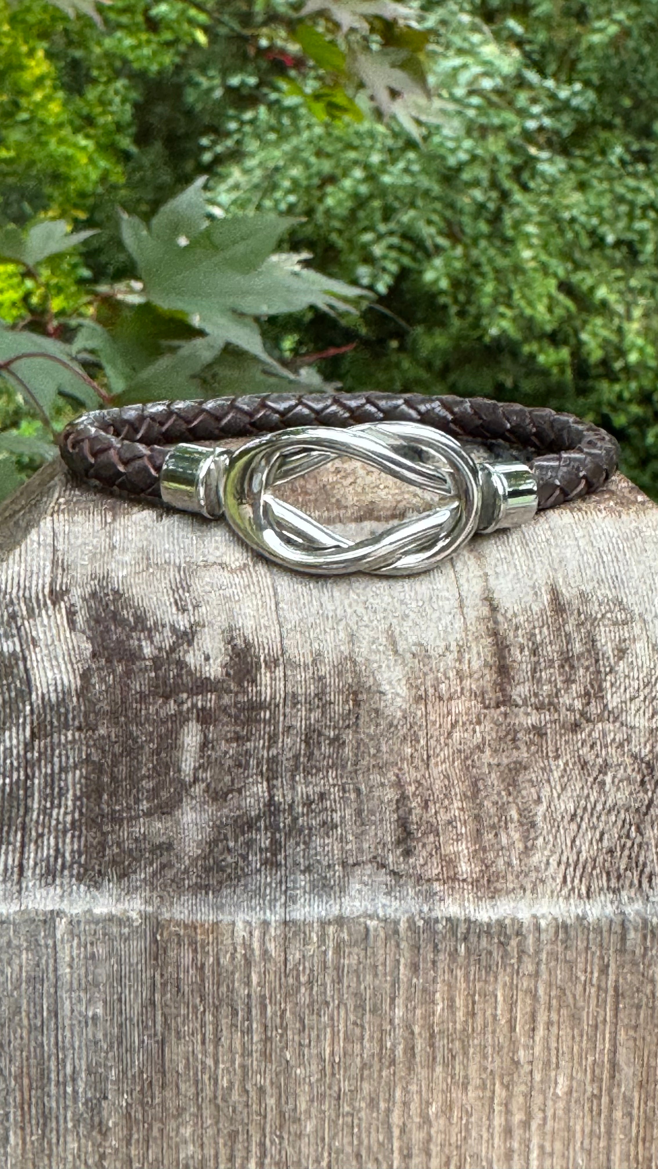 Mens Buckle Leather Bracelet