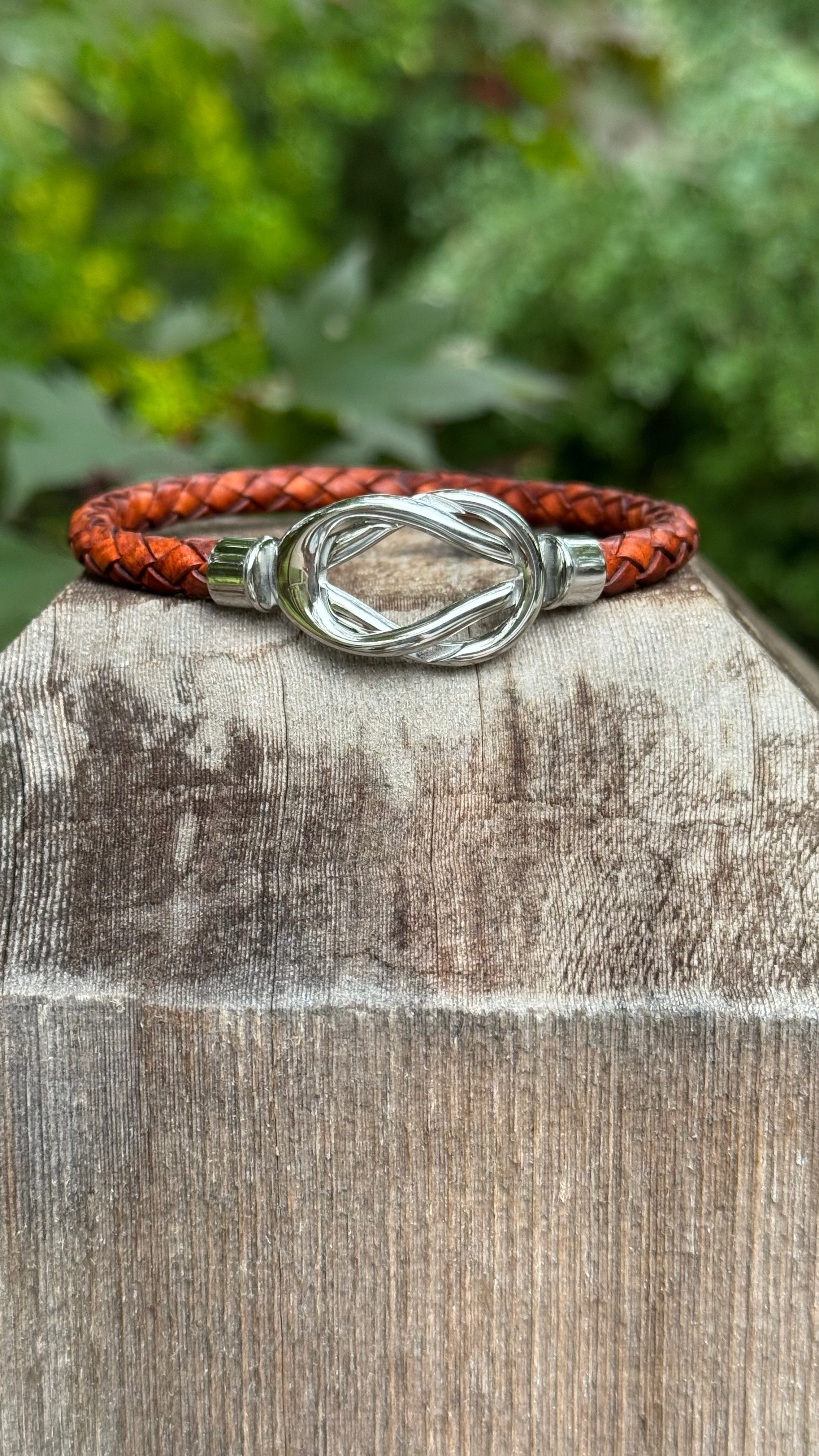 Mens Buckle Leather Bracelet
