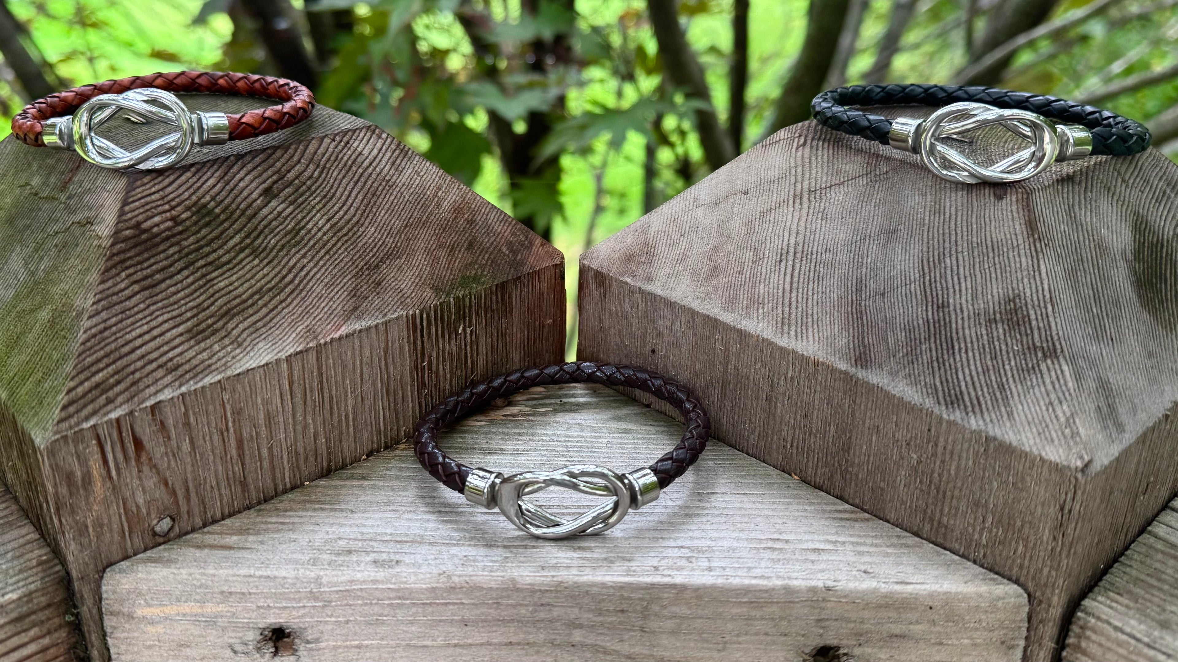 Mens Buckle Leather Bracelet