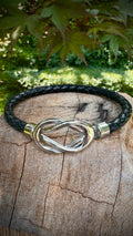 Mens Buckle Leather Bracelet