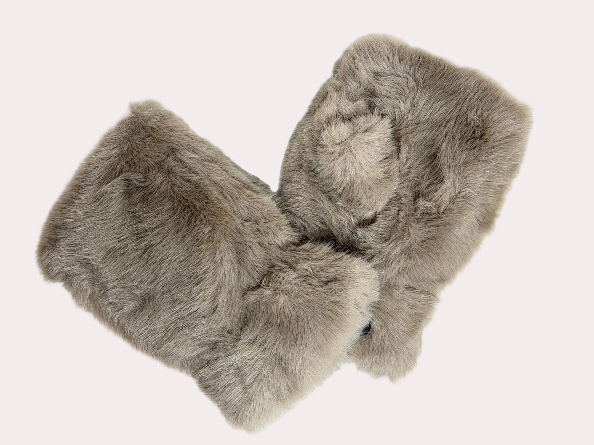 Faux Fur Fingerless Winter Gloves