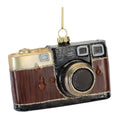 Camera Ornament 4"l X 2.25"H Glass