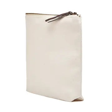 Large Canvas Zipper Pouch - "6 A Words... Airport... Adventure"