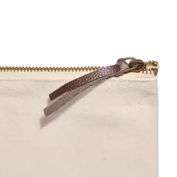 Large Canvas Zipper Pouch - "6 A Words... Airport... Adventure"