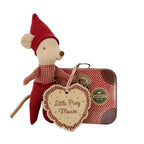 Little Pixy Christmas Mouse in Suitcase