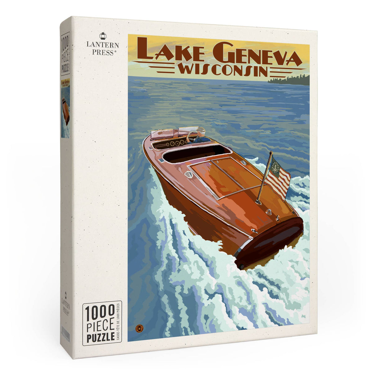 Lake Geneva Wooden Boat 1000-Piece Puzzle