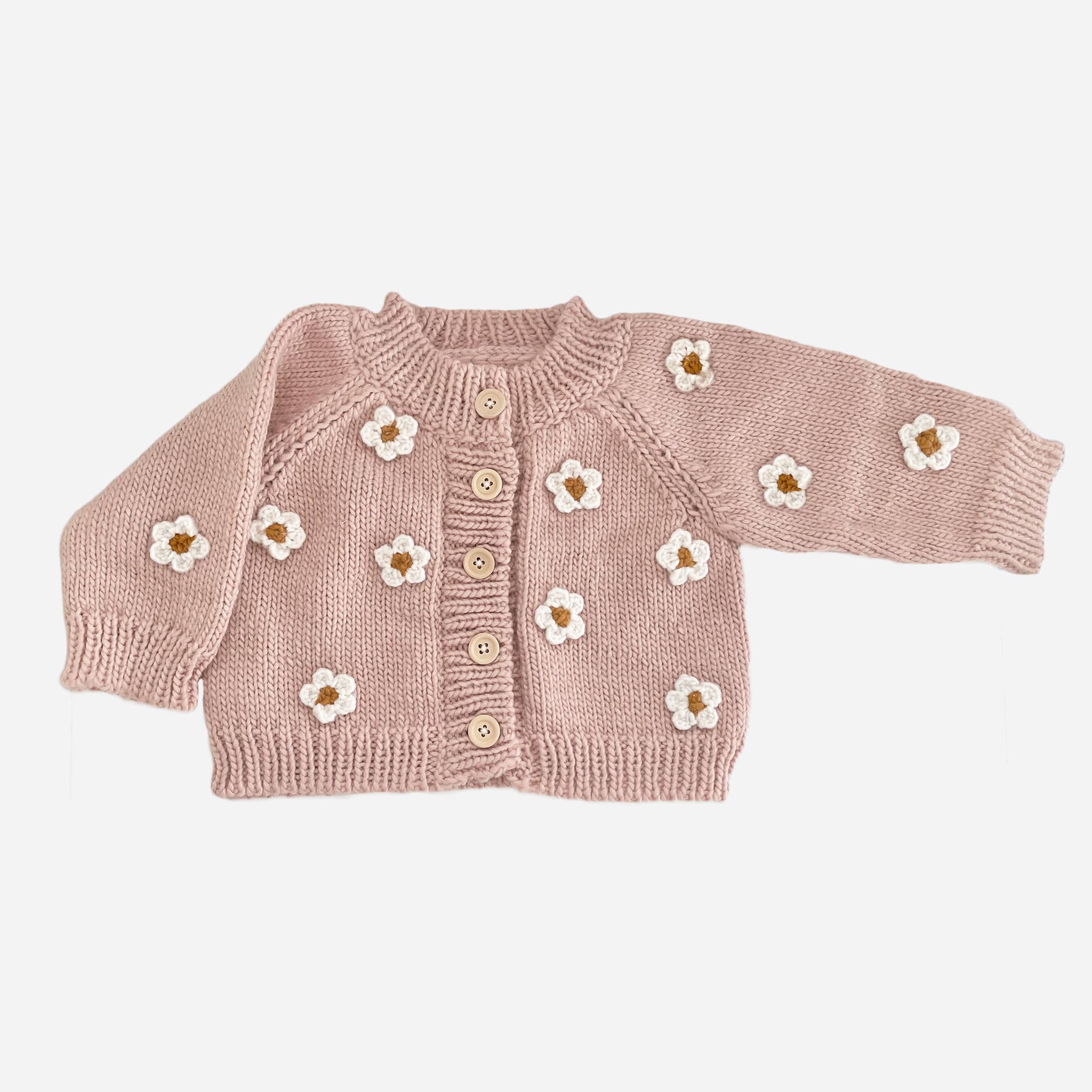 Blush Flower Cardigan - XS 6-12M