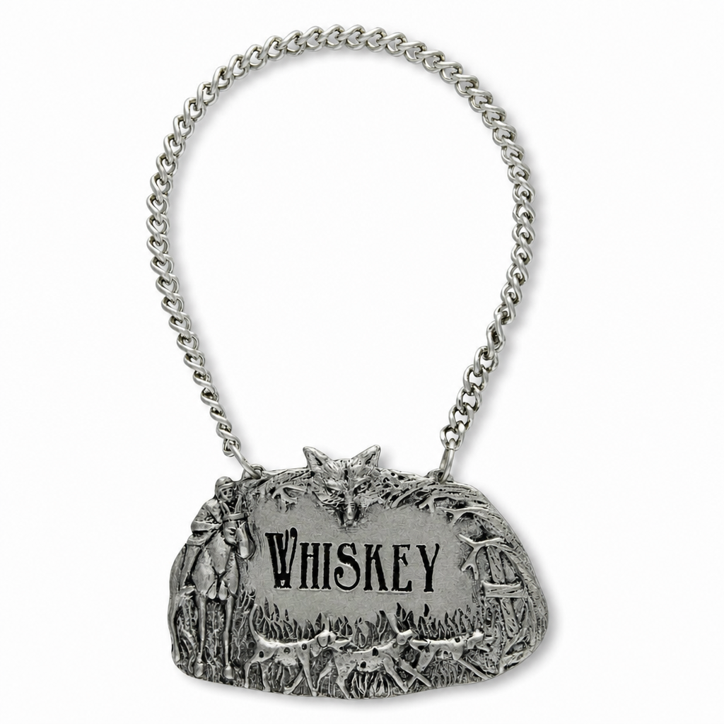 Pewter Hunt Decanter Tags