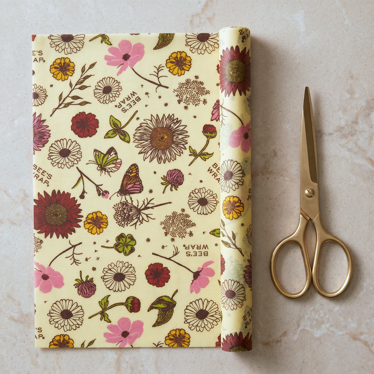 Bee's Wrap Reusable Beeswax Food Wrap Roll - Meadow Magic