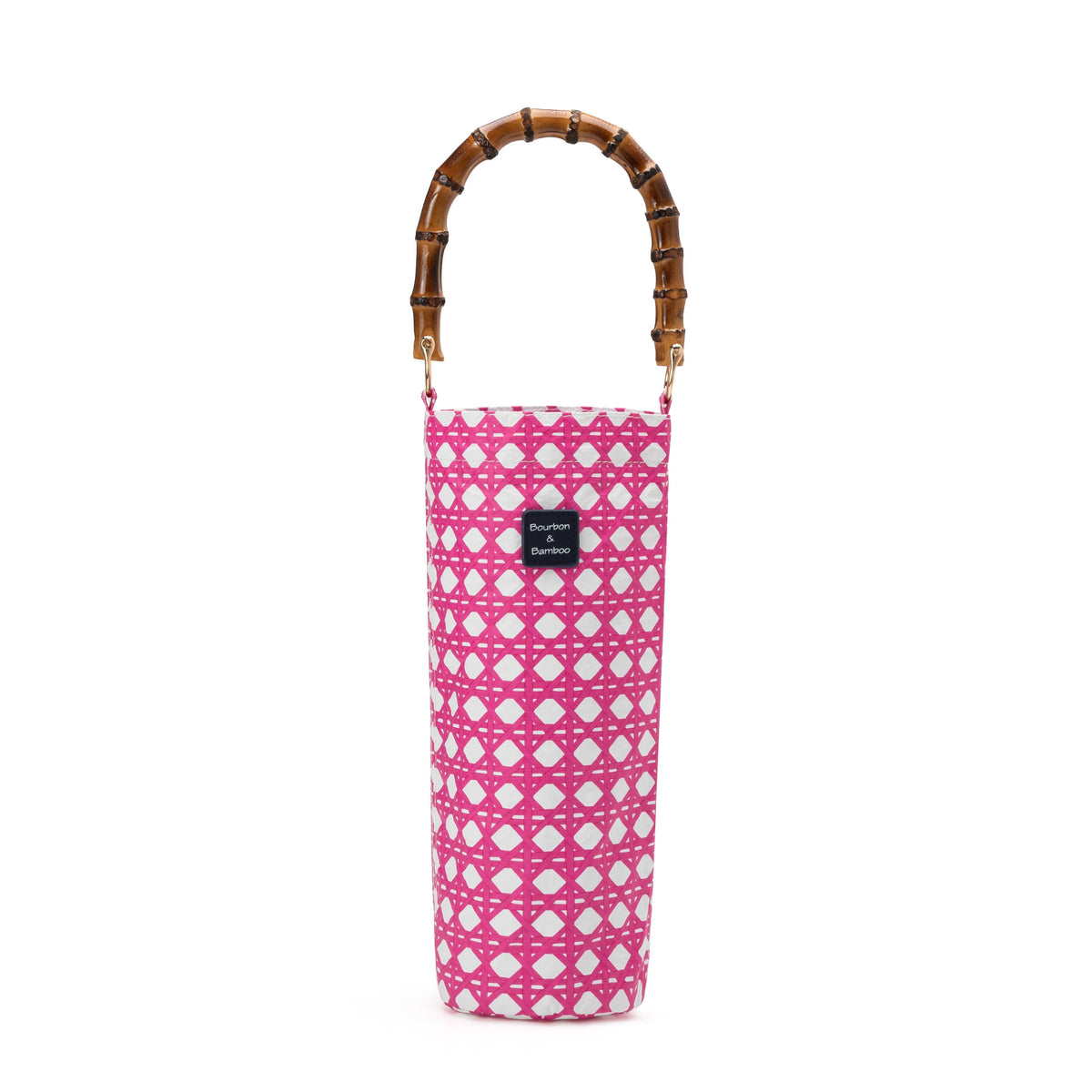 Wine Tote - Pink Cane