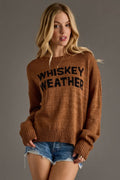 Brown Whiskey Weather Lightweight Sweater