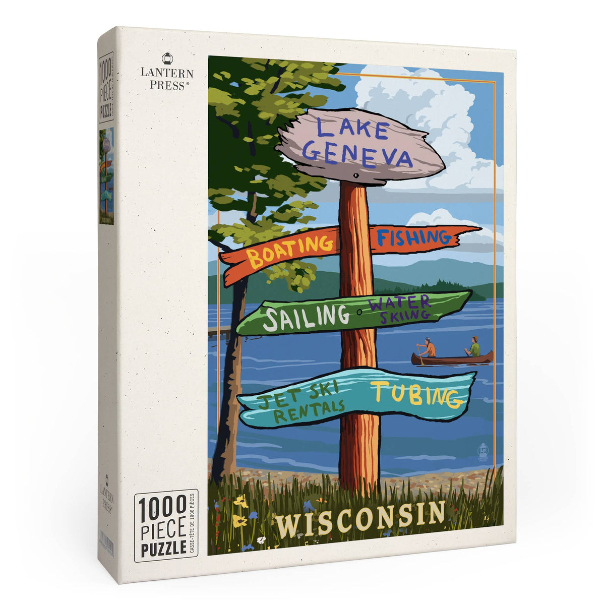 Lake Geneva Destinations Sign 1000-Piece Puzzle
