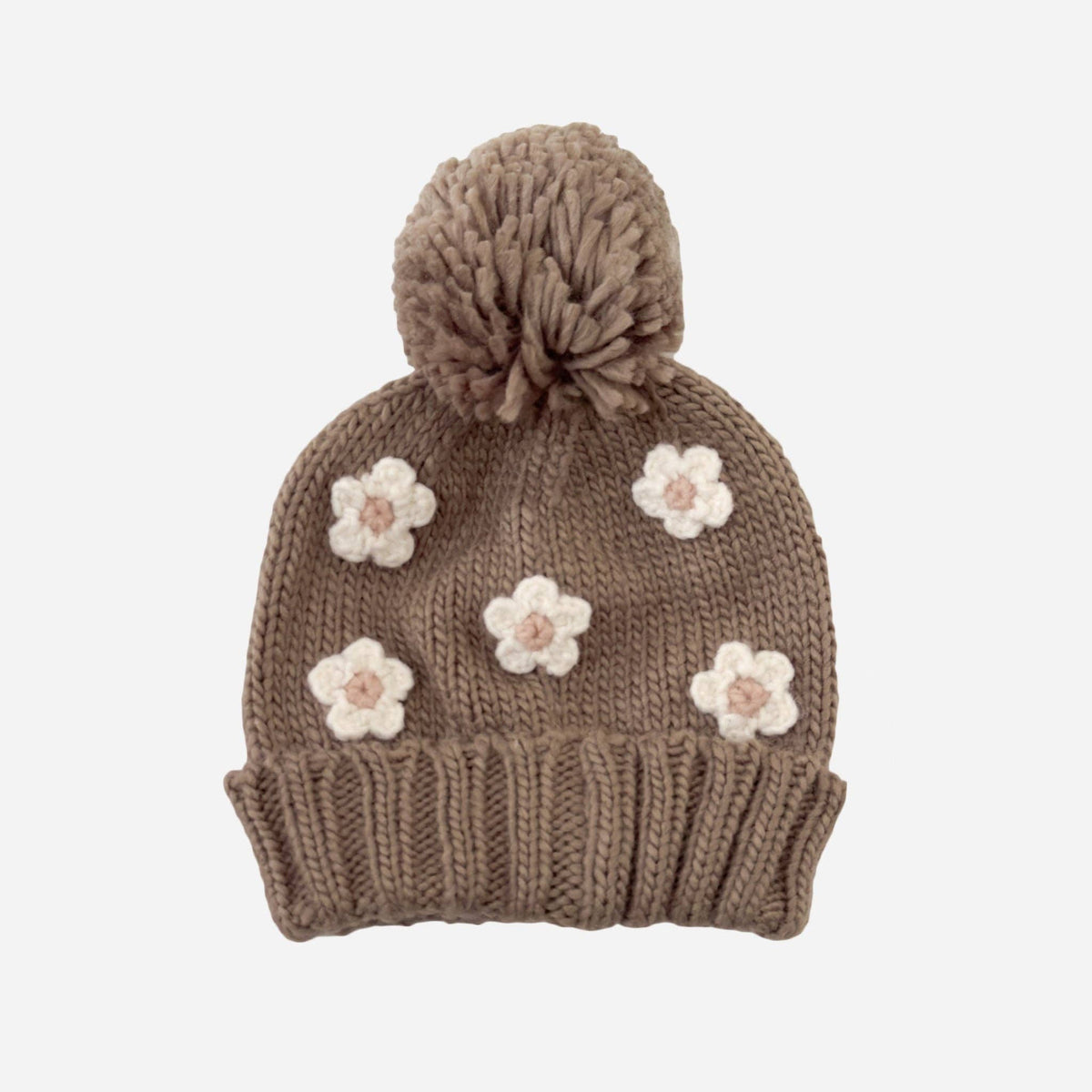 Tan Flower Hat - Tan