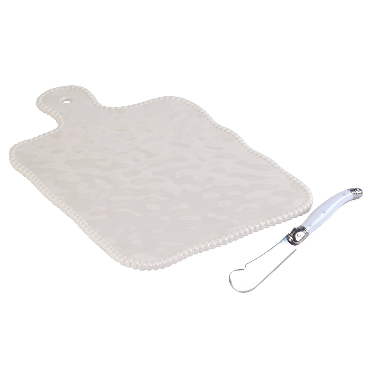 Perlette Cream - HW Mel Cheese Board w Knife 13.875in by Certified International