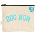 Canvas Zipper Pouch - Puff Print - "Dog Mom" - Pets - Med