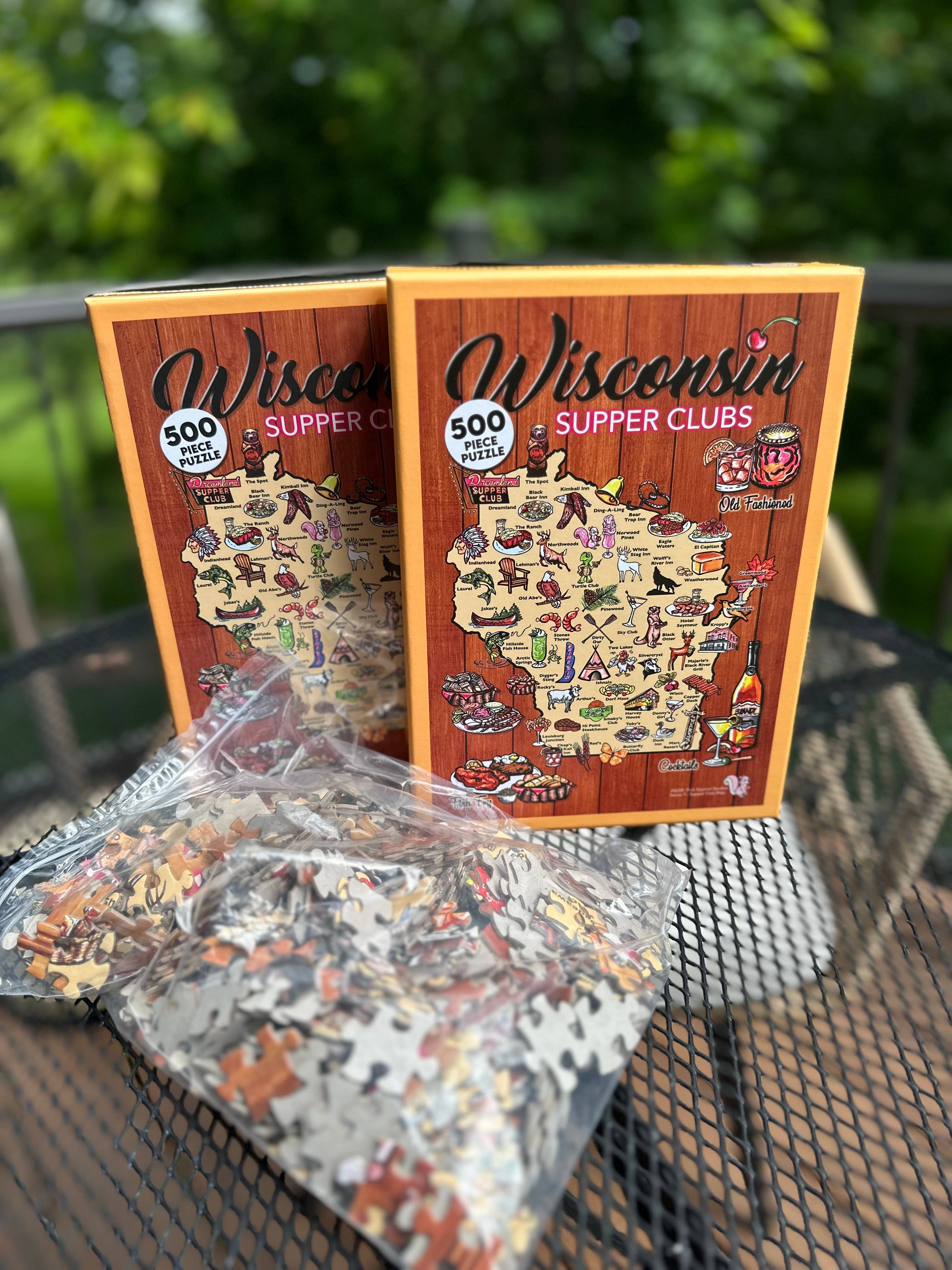 Wisconsin Supper Club Map - Puzzles  500pc (SERIES 1)