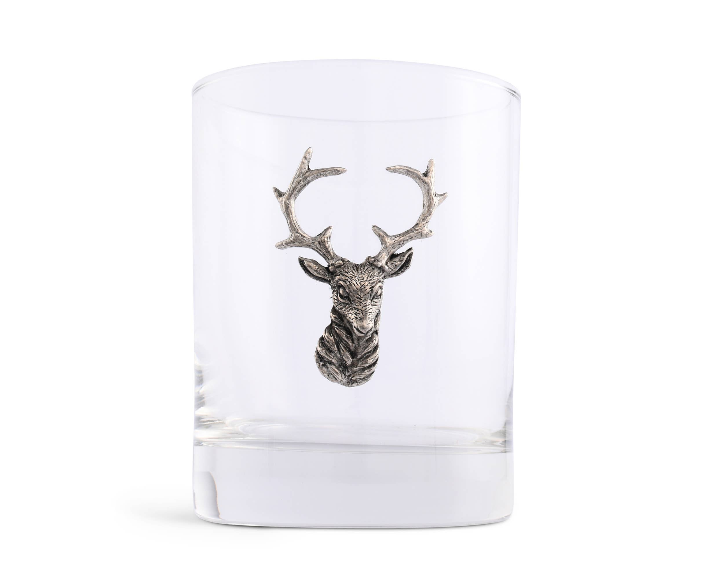 Elk Head Double Old Fashioned Glass