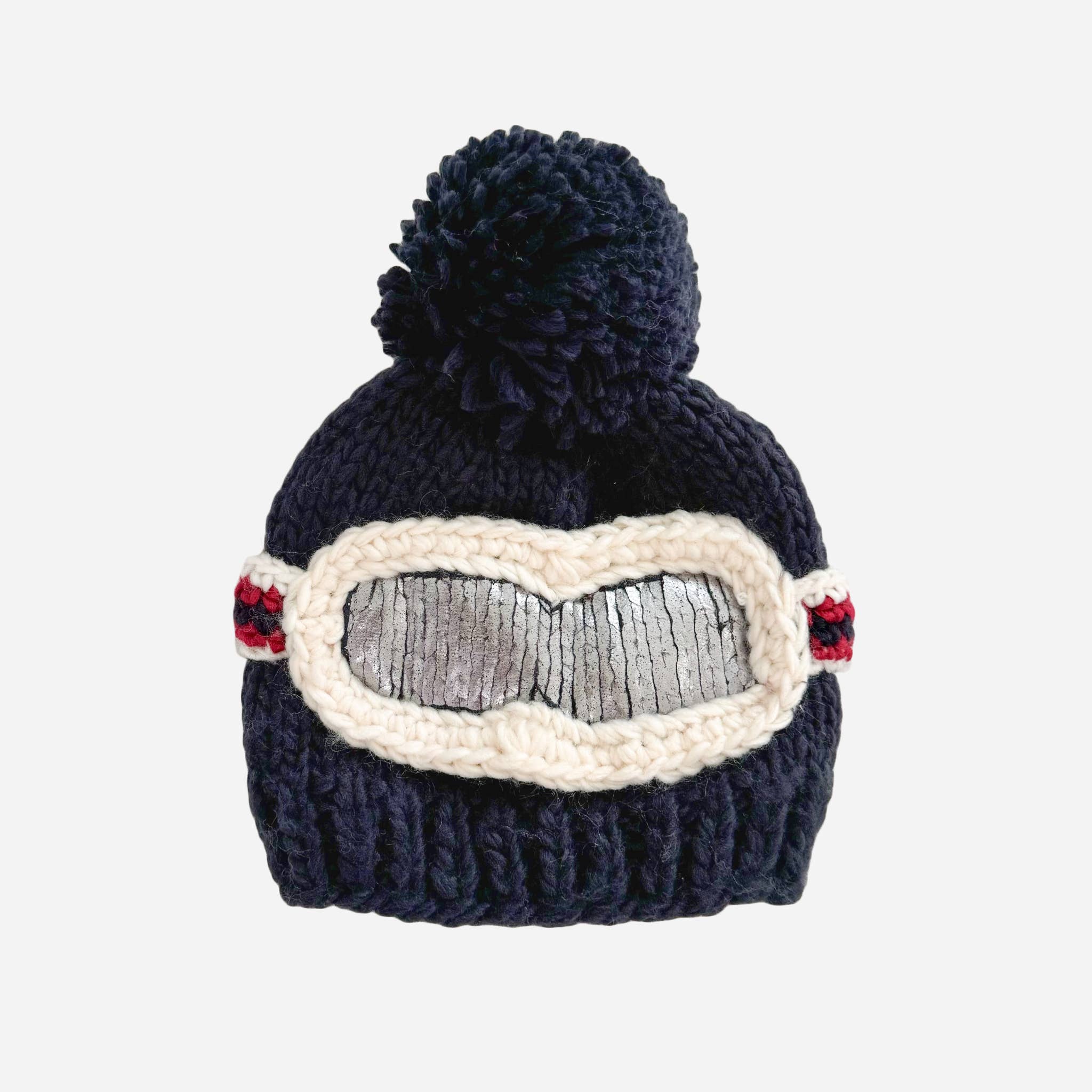 Navy Ski Goggles Beanie - S 6-24M