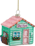 She Shed Ornament 3.25”H Glass