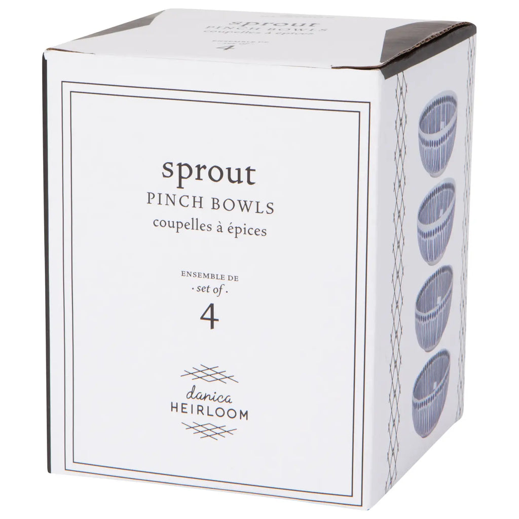 Sprout Stamped Pinch Bowl - Set of 4