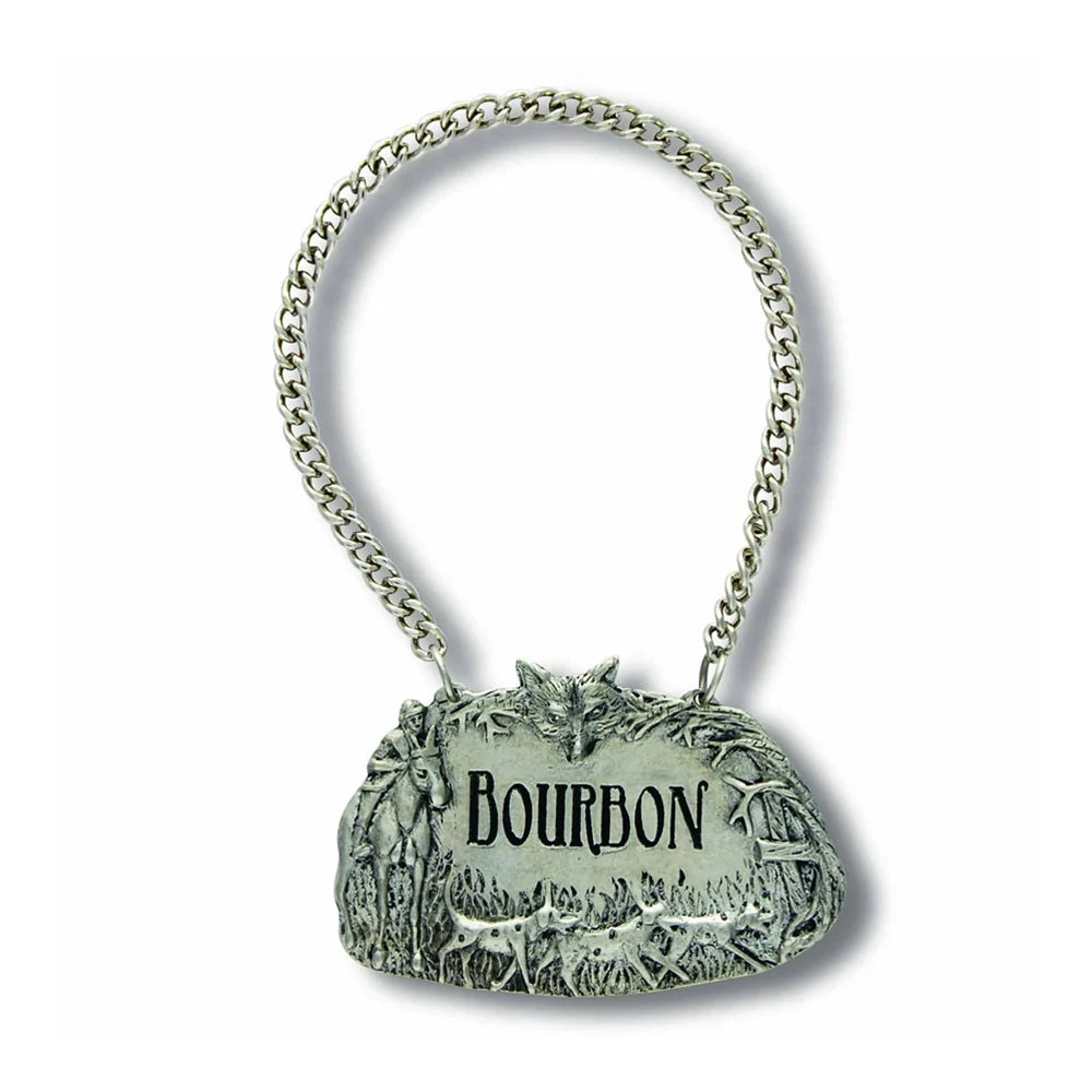 Pewter Hunt Decanter Tag - Bourbon